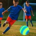 thumbnail image 5 of Set of 4 Rainbow Playground Ball Children Kids Football Bouncy Kickball Outdoor Toys for, 5 of 8