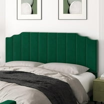 King Size Headboard Only, Velvet Wall Mounted Headboard King/California for Adjustable Bed Modern Upholstered Head Board Easy Assembly, Jade Green