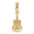 thumbnail image 3 of Real 14kt Yellow Gold Enameled Guitar Pendant; for Adults and Teens; for Women and Men, 3 of 4