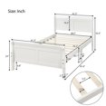 thumbnail image 3 of Holaki Wood Twin Size Bed with Headboard & Footboard for Kids, White, 3 of 7