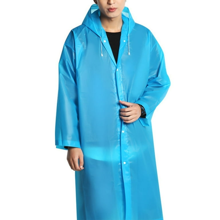 Portable Raincoats for Adults Disposable Rain Ponchos with Buttons