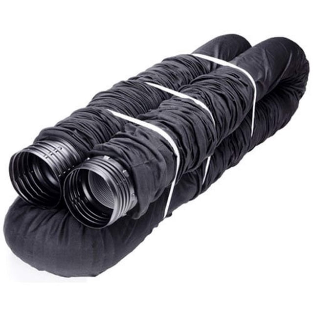 Tubo de desagüe flexible para jardinería, 10 cm x 7,5 m, perforado
