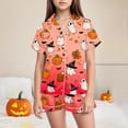 thumbnail image 2 of 2-3 Years Toddler Girls Pajama Set Home Short Sleeve Shorts Pajama Set Halloween Pajamas Girls Pajamas, 2 of 6