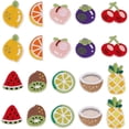 thumbnail image 5 of 60 Pcs Fruit Iron on Patches Summer Fruit Themed Polyester Embroidered Self Adhesive Patches Watermelon Lemon Pineapple Shapes for Clothing DIY Accessories Clothes Decoration Patches, 5 of 9