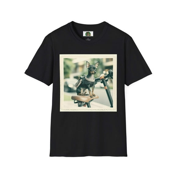 Min Pin "Olde Biker" Unisex Softstyle T-Shirt