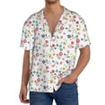 thumbnail image 1 of Fotbe Summer Floral Camisa Estampada de Manga Corta para Hombre, Casual de Verano, Estilo Playero, Sin Arrugas-XX-Large, 1 of 5