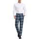 thumbnail image 2 of Pantalones de traje clásicos de ajuste regular de cuadros para hombre Inspire Chic, con frente plano y cintura elástica, 28 azul marino, 2 of 7