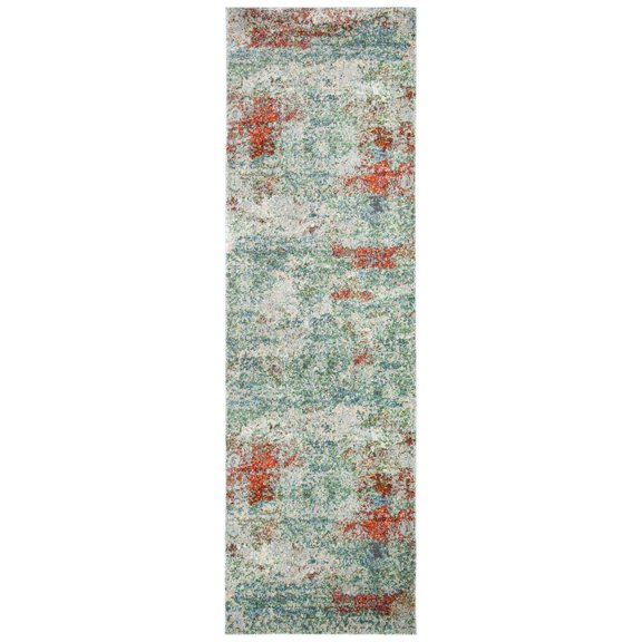 SAFAVIEH Luxor Joshua Abstract Area Rug, Ivory/Blue, 3' x 5'