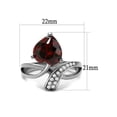 thumbnail image 2 of 3.22 Ct Heart Shape Garnet Color Cz Stainless Steel Fashion Ring Women's Size 10, 2 of 6