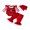 Red, variant on RUINIXCW Baby Girl Christmas Outfits Long Sleeve Ruffle Romper Flare Pants Hat