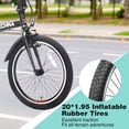 thumbnail image 5 of imerelez Urban Commuter Folding Bike 20 Inch Dark Grey, 6-Speed with Basket & Fenders, Portable Steel Frame Bicycle, 5 of 7