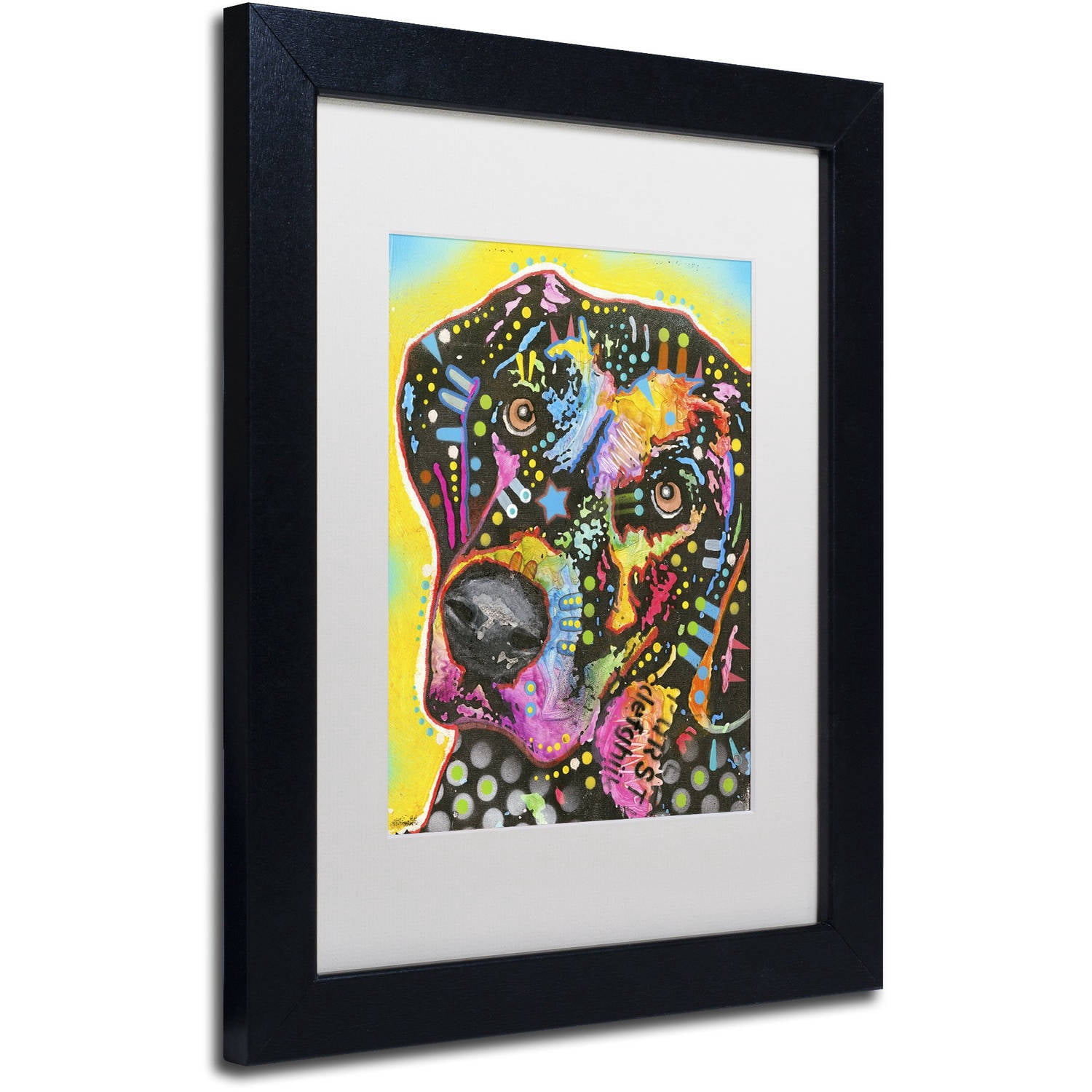 Trademark Fine Art "5" Canvas Art by Dean Russo, White Matte, Black Frame