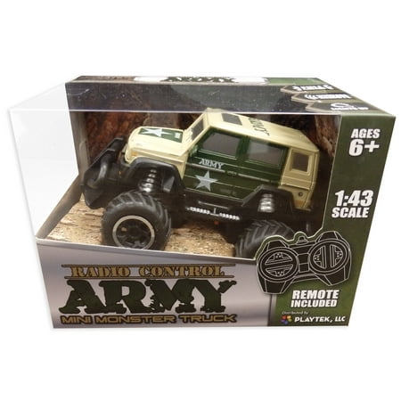 Playtek Full Function 1:43 Scale R/C Army Mini Monster Truck