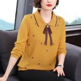 thumbnail image 4 of Camiseta de manga larga para mujer de mediana edad y mayores de otoño e invierno, moda para mamás de 40 a 50 años, camiseta de estilo occidental para primavera y otoño, 4 of 5