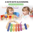 thumbnail image 4 of Amdohai Xylophone en Bois de Pin 8 Notes Glockenspiel 3mm Plaque en Aluminium Colorée, 4 of 6