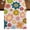 Yellow, variant on Table Runners 72 Inches Long Dress Scarves, Bohemia Floral Farmhouse Kitchen/Dining Table Runner, Coffee Tablerunners, Vintage Orange Pink Flowers Boho Style Beige 14x72 Inch