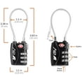 thumbnail image 3 of TSA Approved Luggage Travel Lock, Set-Your-Own Combination Lock for School Gym Locker, Luggage Suitcase Baggage Locks, Filing Cabinets, Toolbox, Case (Black, 4 Pack), 3 of 6