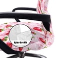 thumbnail image 5 of POLERO All-in-One Office Swivel Chair Slipcover with Strawberry Floral Pattern, Brushed Elastic Fabric Washable Soft Cover for Home and Executive Office, 5 of 7