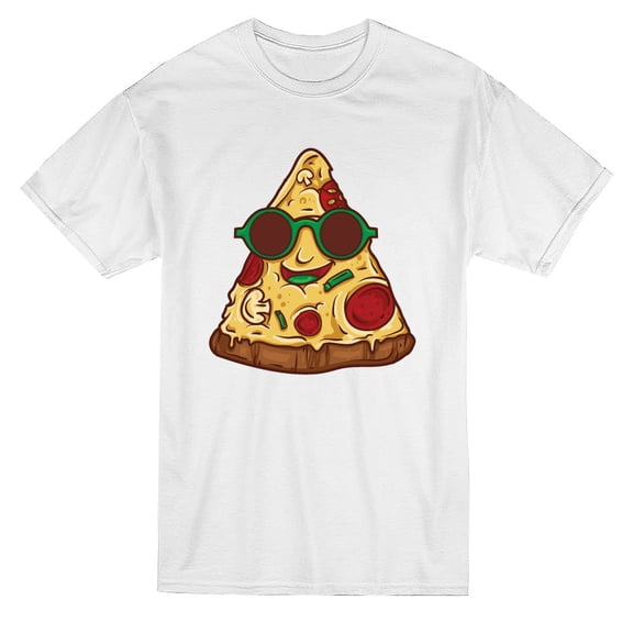 Cartoon Pizza Glasses Graphic Tee - Image by Shutterstock