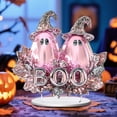 thumbnail image 6 of 1-Piece Halloween Pink Pumpkin Ghost Decorative, - Pink Tabletop Decor Centerpieces Ornament for Home Party Display,Unique Holiday Gift,1 PC, 6 of 7
