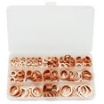 thumbnail image 4 of XUKEY 300x Car Assorted Solid Copper Engine Washers Crush Seal Flat Ring Gasket Kit Set 12 Size M5 - M20 W/ Box, 4 of 9