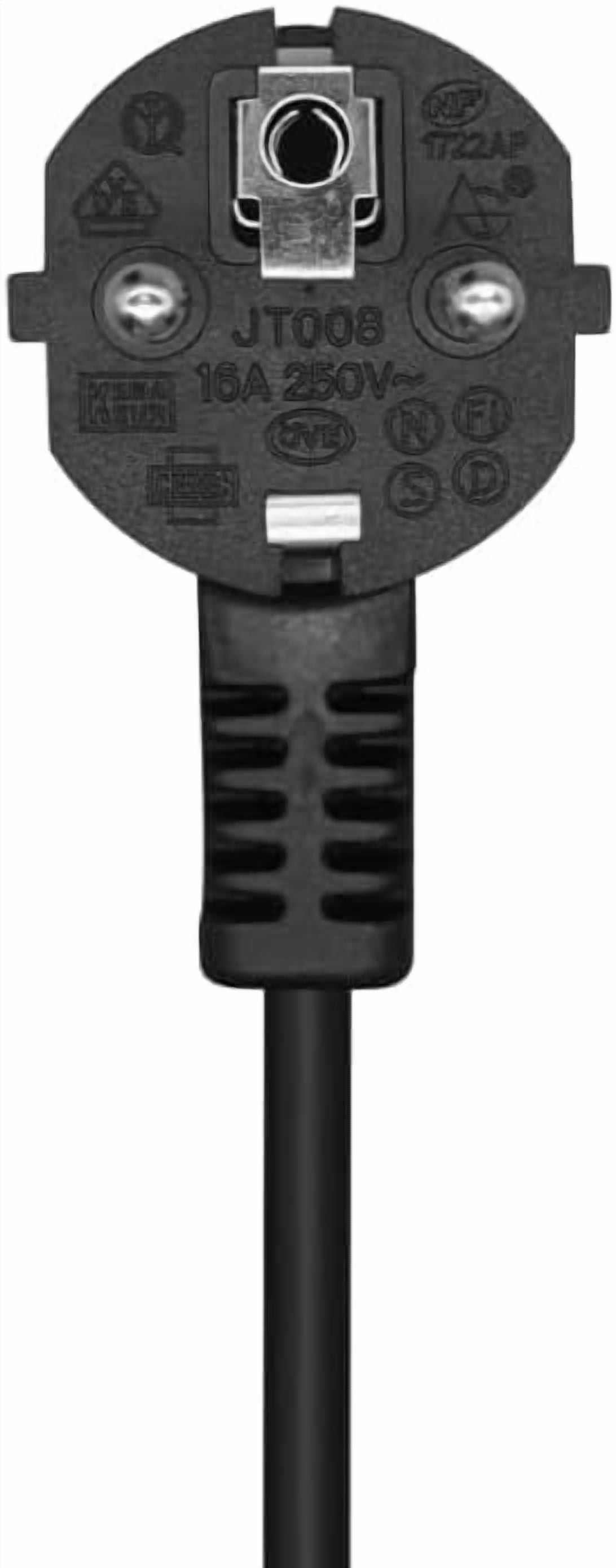 EU to SAF-D-Grid T-Latch Power Cord, SAF-D-Grid T-Latch Plug to EU Euro CEE7/7 Power Cable SJT 16AWG,10ft/3m (CEE7/7 to Saf-D-Grid)