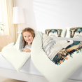 thumbnail image 3 of Feelyou Cute Ghost Full Size Bedding Sets, Boho Western Garden Floral Full Size Bed in a Bag, Green Yellow, Gray Reversible, 7pcs, 3 of 7