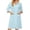 Light Blue(Solid), variant on Lightweight Robes for Women Zipper Loose Fit Bathrobes for Women Zip Up Front 3/4 Sleeve Knee Length Fashion Sleepwear Nightgown with Pockets Dark Gray M