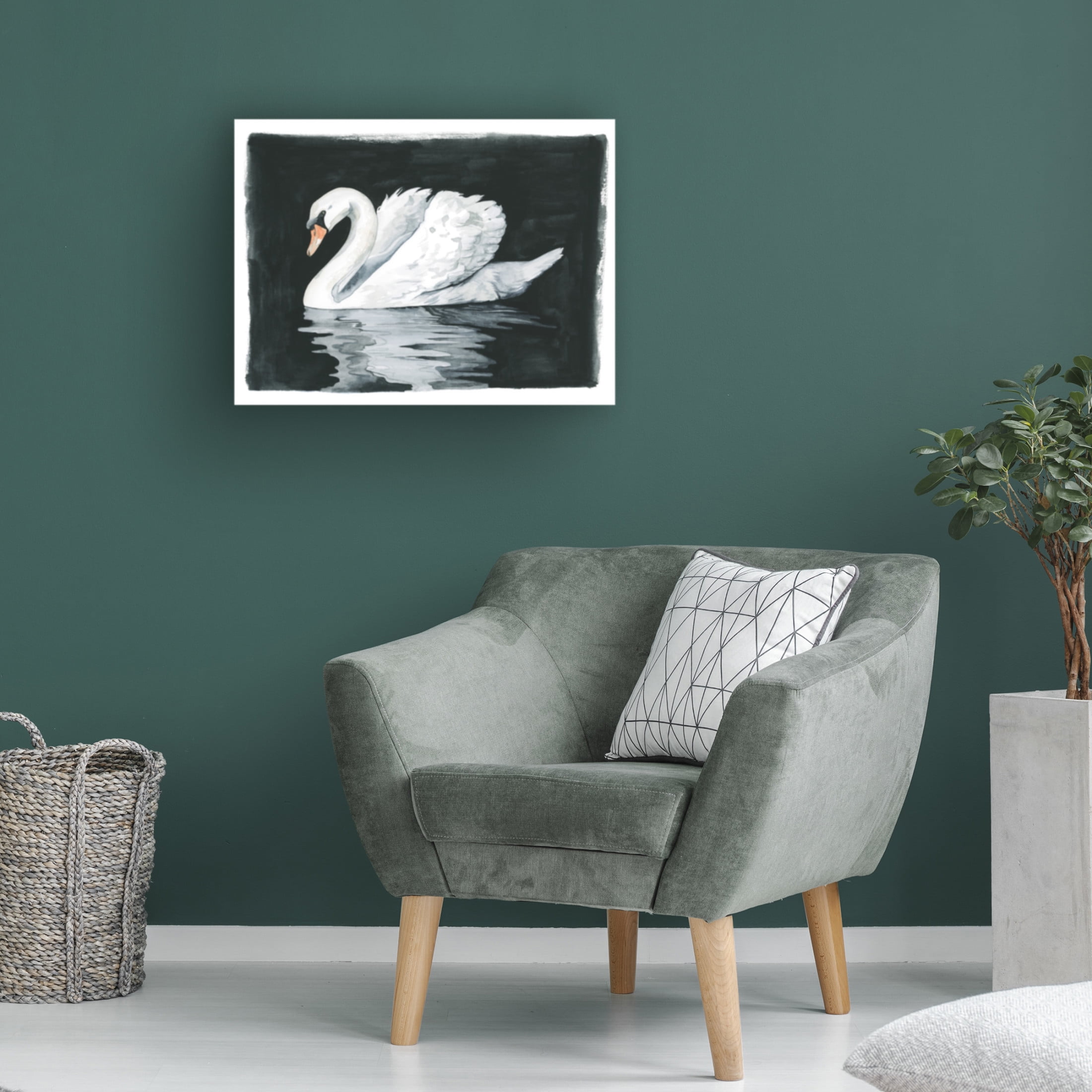 Canvas Wall Art - Grace Popp 'Midnight Swim I' Wall Art for Living Room, Bedroom, or Office Décor by Trademark Fine Art - 19 x 14 Inches