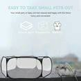 thumbnail image 2 of OULII Parc Hexagonal pour Petits Animaux Polyester Noir Anti-Mâchonnement Camping Extérieur 1Pcs, 2 of 8