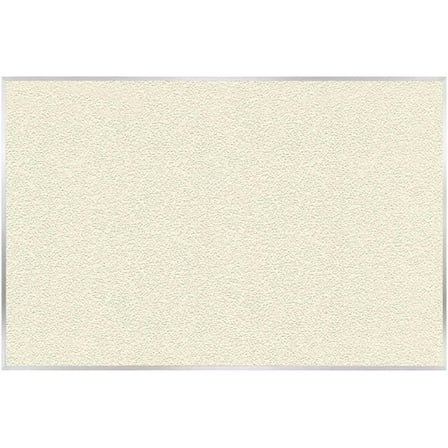 Pemberly Row Vinyl 4' x 5' Bulletin Board with Aluminum Frame in Ivory