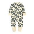 thumbnail image 3 of Otqutp Wedding Jumpsuit for Kids Boys Girls Baby Sleep Playsuit Pajamas Romper Printed Jumpsuit Cotton 1PC Romper Zip Front Outfits(1-Yellow,3-6 Months, 3 of 8