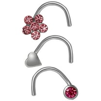 Hot Silver Surgical Steel Multicolor Star Bead Tongue Bar Set