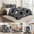 thumbnail image 5 of 3 Pieces Twin XL Quilt Set,Black and White Polka Dots Gray Soft Bedding Sets with 1 Quilt & 2 Pillow Shams,Modern Minimalist Style Summer Bedspread Lightweight Coverlet Comforter for All Season, 5 of 8