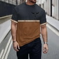 thumbnail image 2 of Jinhomg Mens Vintage T Shirts Ethnic Style Western Aztec Print Tees Lightweight Comfy Short Sleeve Crew Neck Athletic Tops Gym Workout Wear Lighten 90 off Clearance Sale Brown L, 2 of 6