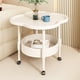 thumbnail image 4 of Mesa miniatura | Estilo europeo moderno para mesita de noche | Mesa lateral compacta de plástico para cama | Ahorra espacio, resistente y versátil para sala y dormitorio | 17.3x17.3x18.9 pulgadas, 4 of 9