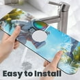 thumbnail image 6 of Kdxio Astronaut Tropical Dolphin Pattern Non-Slip Diatom Mud Faucet Drain Pad,Self Absorbent Mat for Kitchen Sink for Variety Kitchen & Bathroom Countertops, 6 of 7