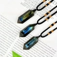 thumbnail image 3 of GKNET Natural Labradorite Moonstone Quartz Crystal Pendant Charm Necklace Reiki Amulet, 3 of 9