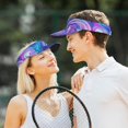 thumbnail image 7 of Daiia Swirl Blue And Purple Pattern Sport Sun Visor Hats Visor Cap Adjustable Empty Top Baseball Cap Cotton Ball Caps for Women and Men, 7 of 7