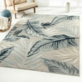 thumbnail image 4 of HomeRoots 5' X 7' Blue And Gray Floral Stain Resistant Indoor Outdoor Area Rug, 4 of 10