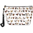 thumbnail image 1 of Bolsa de cosméticos con estampado de gallo animal para mujeres y niñas, bolsa organizadora de maquillaje de cuero PU, bolsa de viaje para artículos de tocador, 1 of 6