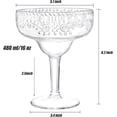 thumbnail image 2 of 6 Pack 16oz Acrylic Margarita Glasses, Clear Goblets, Unbreakable Cocktail Cups, Reusable Party Drinking Glasses for Martini, Whiskey, Gin, Tequila, BPA-Free, 2 of 6