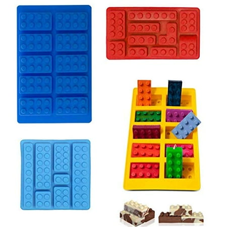 

Block Non-stick Ice Cube Tray Silicone Mold Candy Moulds Chocolate Moulds For Kids Party s & Baking Building Block Themes & Cake Muffin Cupcake Gumdrop Jelly(Set of 3 pcs)