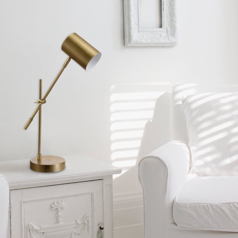 Globe Electric Matte Brass Desk Lamp, 20", Adjustable photo 3