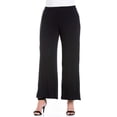 thumbnail image 2 of Plus Size Elastic Waist Flared Leg Palazzo Pants, 2 of 11