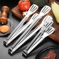 thumbnail image 1 of Pinza para alimentos de tres líneas de acero inoxidable no magnética, pinza para alimentos de acero inoxidable, pinza para barbacoa, herramienta para carne, 1 of 2