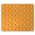 thumbnail image 1 of Autumn Mouse Pad, Warm Seasonal Tones Maple Leaves Illustration with Fragments Print Design, Rectangle Non-Slip Rubber Mousepad, Vermilion and Mustard, by Ambesonne, 1 of 2