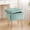 Green, variant on TINKLE WELL Storage Vanity Stool Chair, Soft Faux Fur Makeup Ottoman, Adjustable Anti-Slip Feet, Modern Footrest for Bedroom, Makeup, Entryway, White