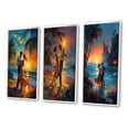 thumbnail image 3 of Designart "Dance Of Love The Couple s III" Romantic Framed Wall Art Set Of 3 - Yellow Romantic Frame Canvas Set For Living Room Decor, 3 of 7