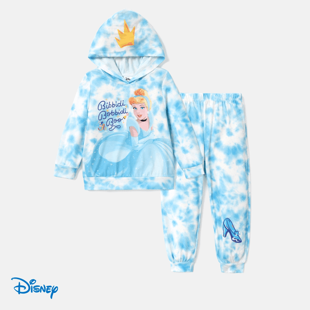 Disney Disney Princess Conjunto de top de manga larga y pantalones con estampado de personajes para niñas pequeñas y niños de 2 piezas de PatPat